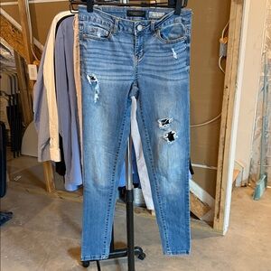 Aeropostale Distressed Blue Skinny Jeans